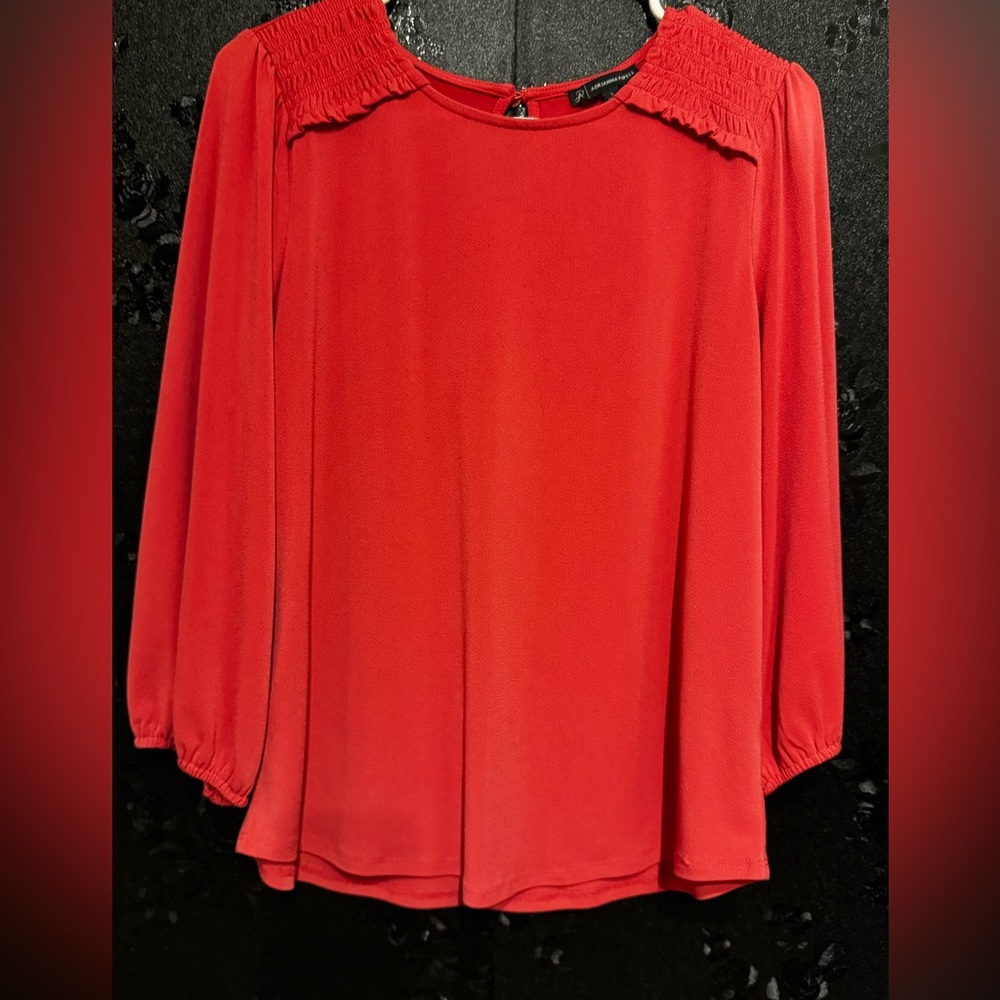 Adrianna Papell Salmon Pink Blouse